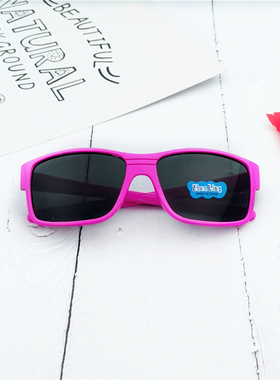 时尚男童方形烤漆小孩太阳眼镜