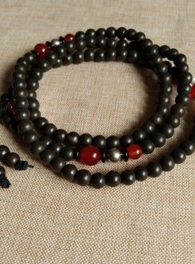 精品天然砭石手链正品砭石108佛珠手串一物一图假一赔十欢迎打假