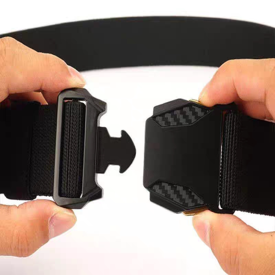 Pair of buckle elastic belt men's automatic buckle belt