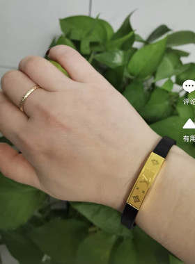 扁扣红黑手绳表带皮绳手链女简约