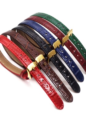 本命年红手绳真皮绳表带手绳穿黄金八宝罗盘手链宽6毫8毫10毫12毫