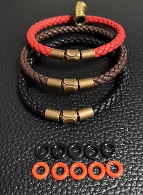 5毫黑皮手绳手链替换绳周家同款