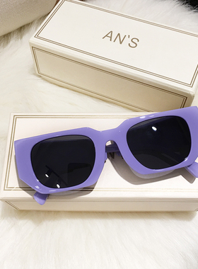 宽腿潮流紫色墨镜女辣妹高级感