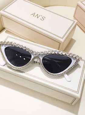 太阳镜轻奢镶钻三角夸张个性