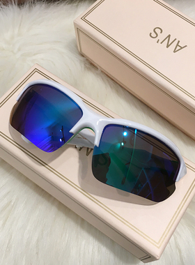 飞行员墨镜男女半框黄色骑行