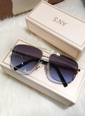 飞行员双梁金属墨镜男士开车