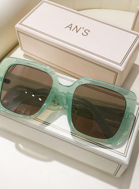 大方框墨镜女ins白色框大脸显瘦