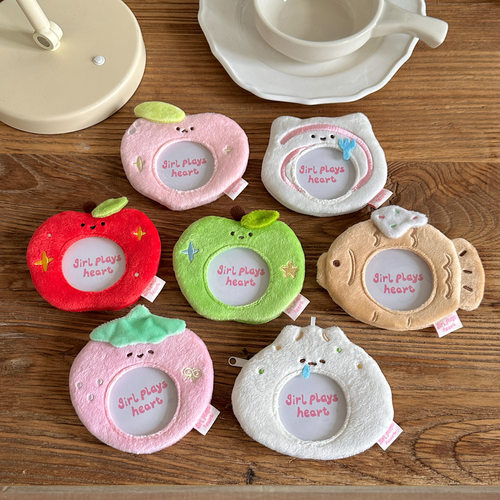 少女玩心原创大杂烩吧唧包挂件可爱毛绒迷你小痛包圆形徽章保护套 - 图0