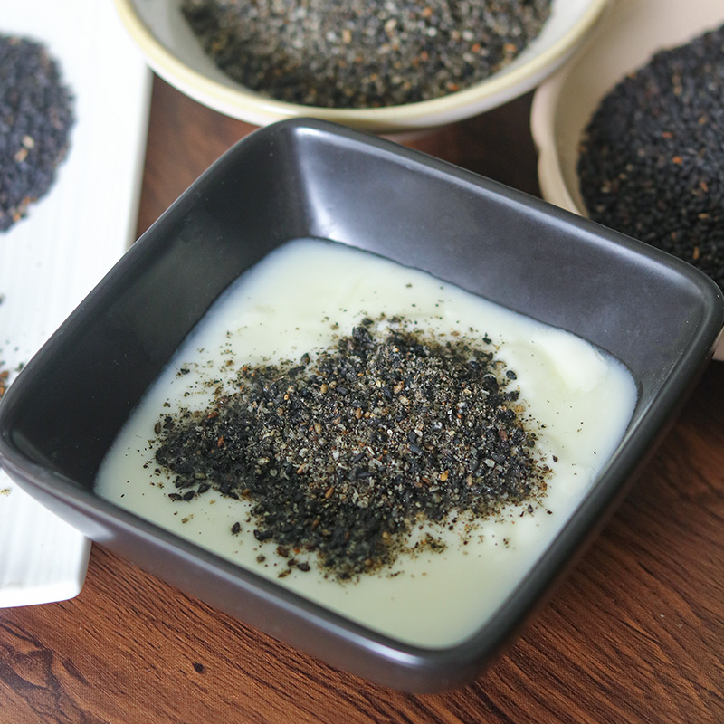 慢生活食材 纯黑芝麻粉 黑芝麻糊 现炒现磨即食熟黑芝麻 烘焙原料 - 图0