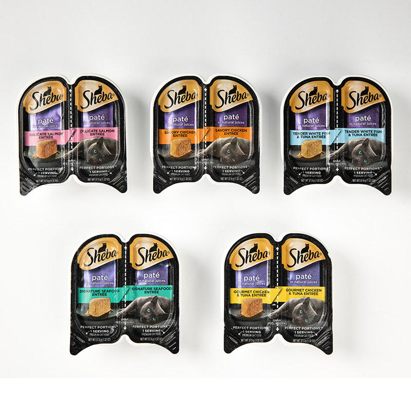 sheba希宝一分为二餐盒猫罐头成幼猫咪零食营养增肥主食罐头75g*6,淘宝优惠券,粉丝福利购,淘宝优惠卷