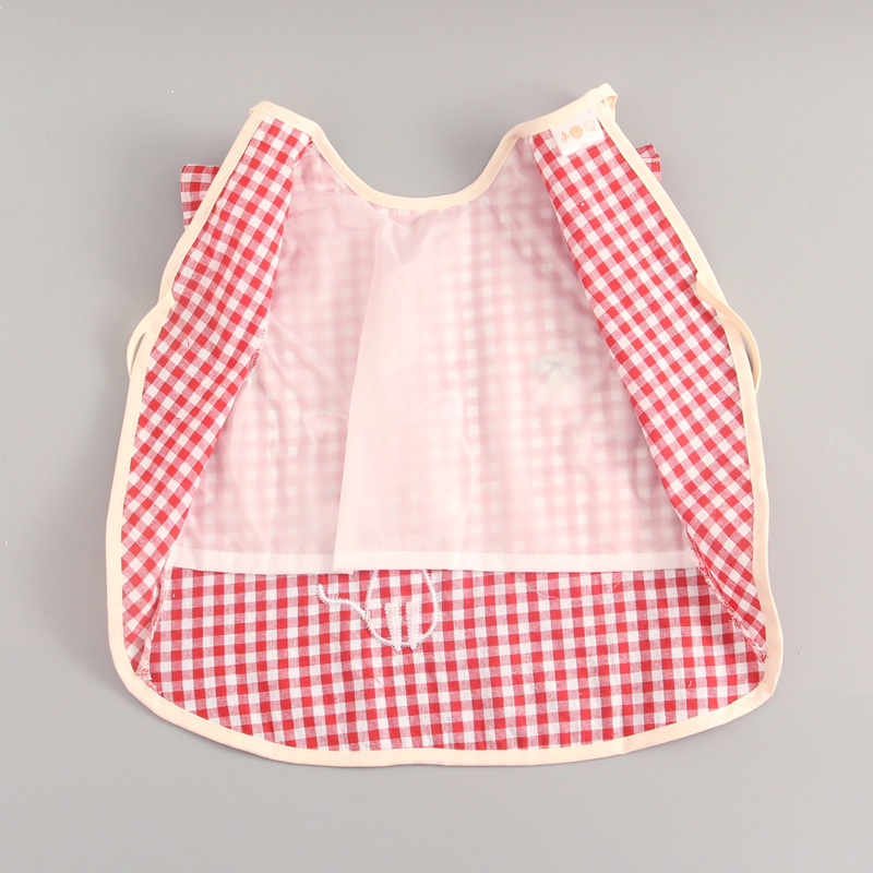 Children's Bibs Pure Cotton Anti-Dirty Sleeveless Coveralls for Dining