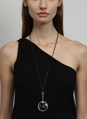 博主同款放大镜吊坠项链女小众设计现代趣味两用挂件毛衣链时髦潮