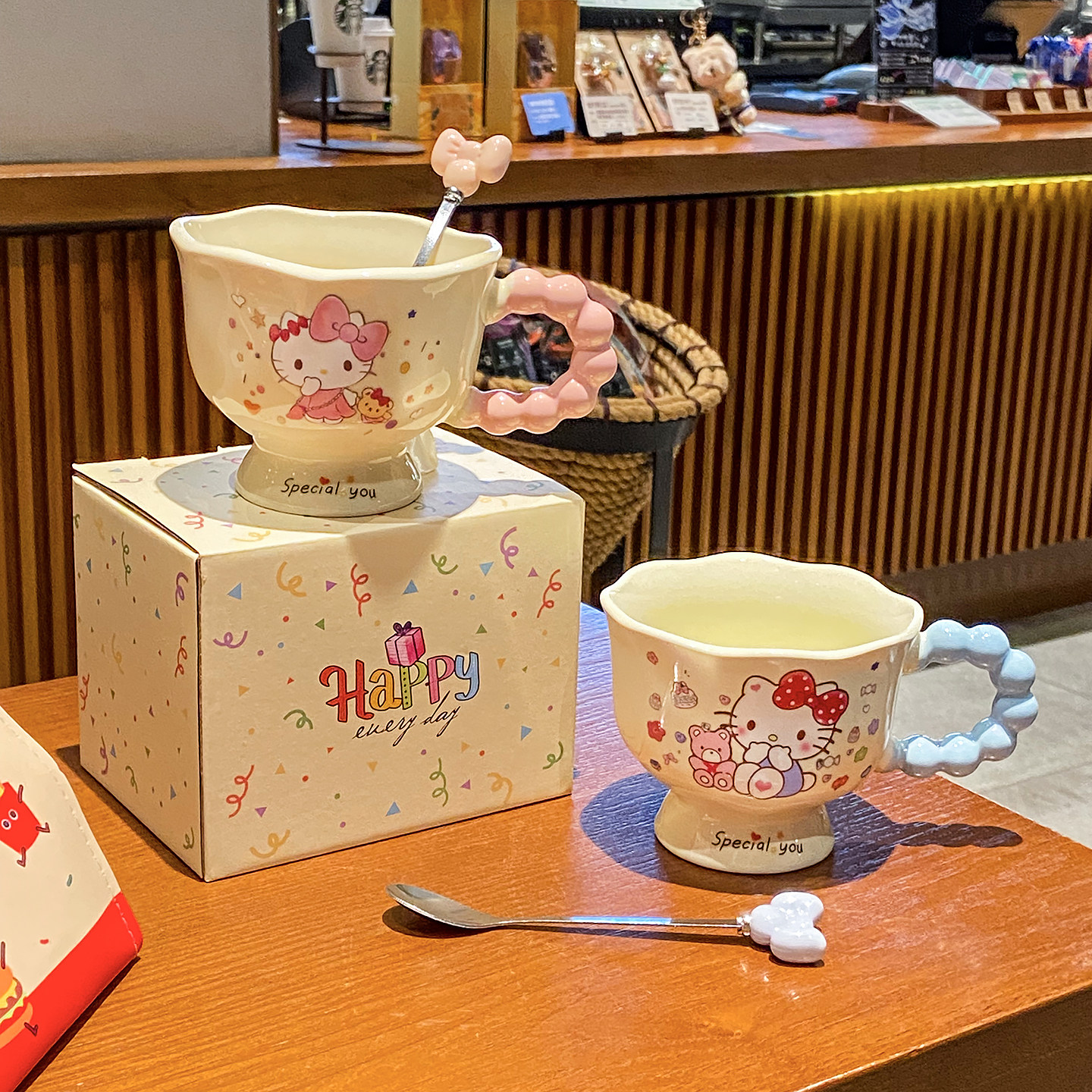 ins高颜值生日礼物送女生伴手礼哈喽KT陶瓷杯子礼盒装马克杯礼品,淘宝优惠券,粉丝福利购,淘宝优惠卷