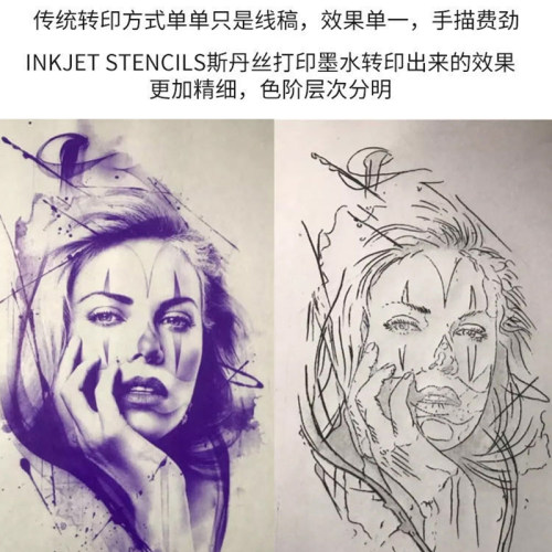 纹身转印机 斯丹丝转印墨 纹身打印机转印替代针式机热敏纸不手描 - 图1