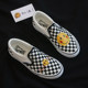 2025 spring hand-painted graffiti anti-slip chessboard gingham shoes