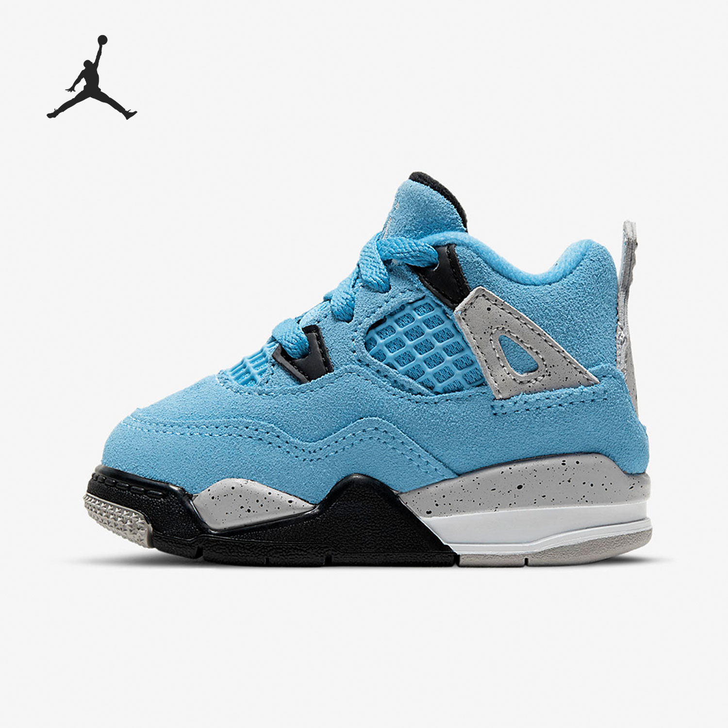 Nike/耐克正品JORDAN 4 RETRO (TD) AJ4复刻小童篮球鞋BQ7670-400 - 图0