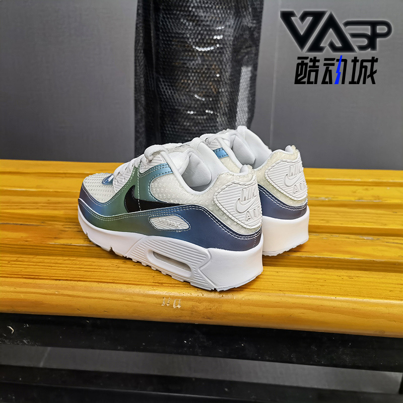 Nike/耐克正品AIR MAX 90 20(GS)大童渐变镭射气垫跑步鞋CT9631-图2