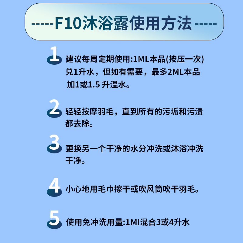 F10鹦鹉沐浴露杀菌止痒减少羽粉虎皮牡丹玄凤鸟夏季清洁体味美羽 - 图3
