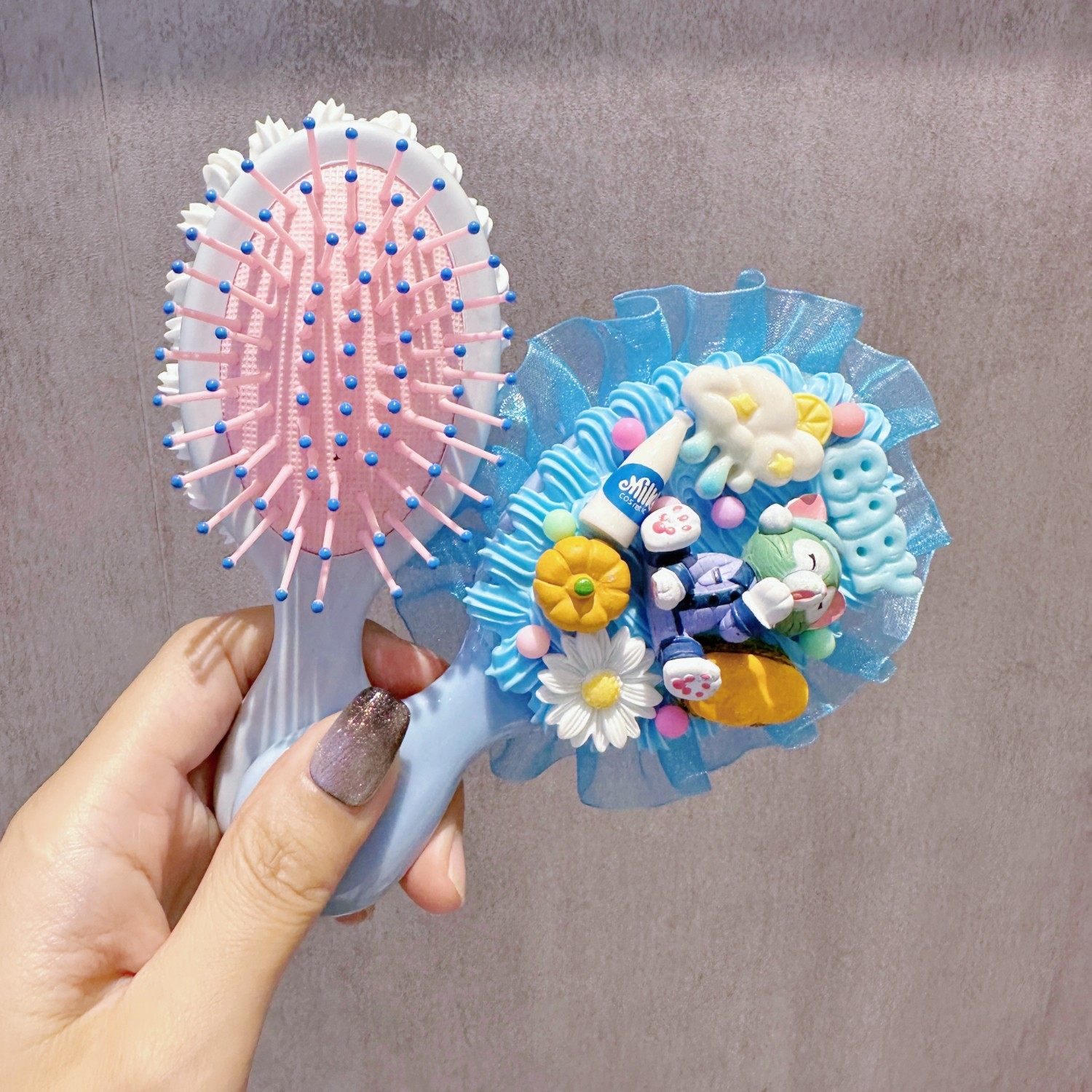 diy卡通公仔气垫梳卷发梳奶油胶手工制作材料包套装树脂小配件,淘宝优惠券,粉丝福利购,淘宝优惠卷