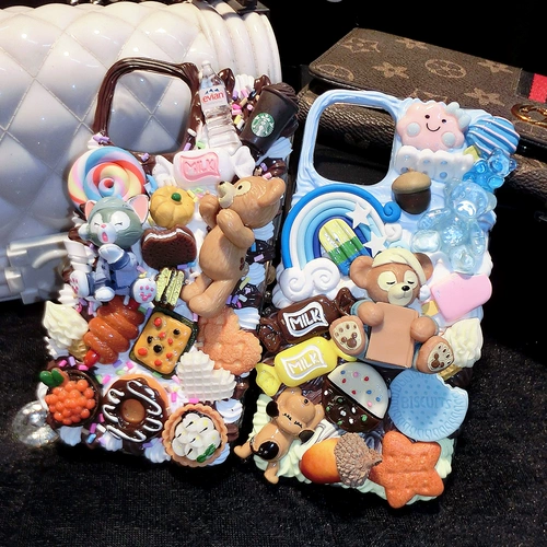 Мультяшная пижама, кремовый чехол для телефона, набор материалов ручной работы, барсетка, комплект, DIY