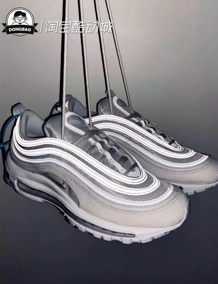 1月NIKE耐克AIR MAX 97男子休闲运动纯白子弹头跑步鞋921826-101