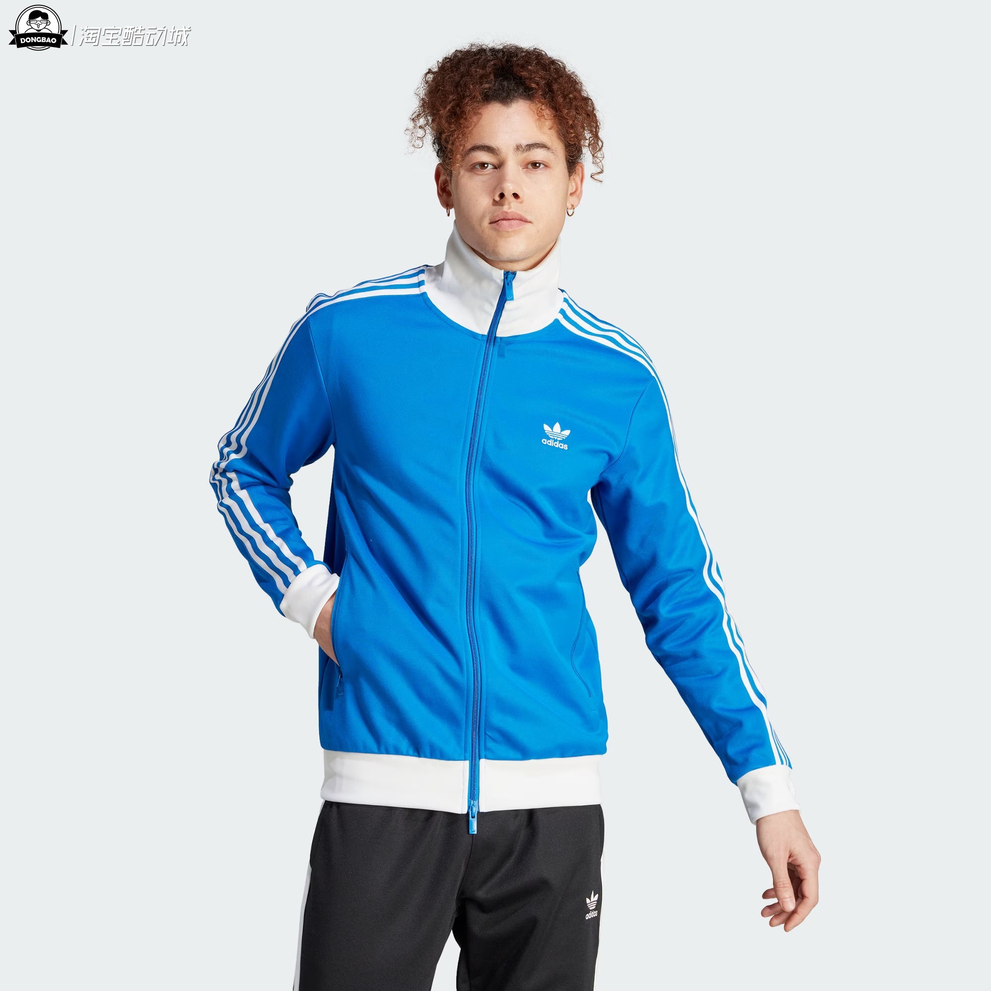 1月adidas阿迪达斯男运动立领夹克外套裤子IP0417/IM4511/IM4547-图1