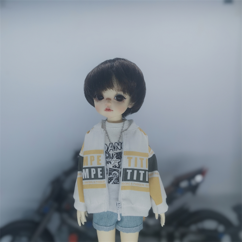 现货玄善修杰体ob小布BJD6分8分viya娃娃衣服潮酷机车外套棒球服 - 图0