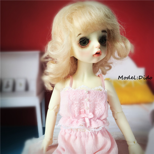 特体尺寸定制小布BJD6分8分ob娃娃衣服睡衣吊带短裤套装 - 图2