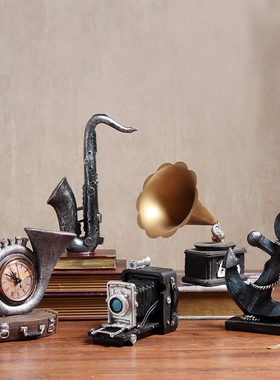 摆设做旧收音机酒柜装饰品摆件