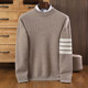 Winter men's pure sweater, fashionable casual round neck pullover sweater, thickened loose and versatile sweater, base sweater