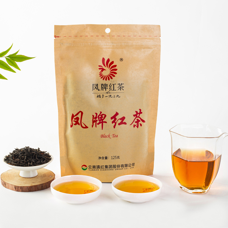 凤牌红茶正宗云南凤庆浓香滇红茶经典款蜜香工夫茶叶袋装125克-图2