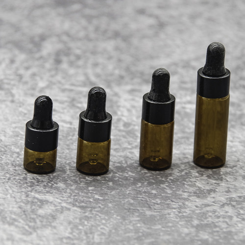 【5个装】茶色1Ml/2ml/3ml小样精油滴管瓶药油精华液试用装空瓶 - 图1