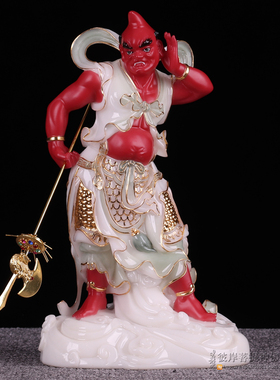 神像妈祖左右护法汉白玉千里眼