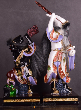 七爷八爷宗教风树脂工艺品单尊价