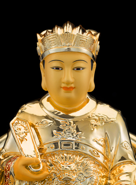 纯铜灶君神像家用厨房供奉灶神灶君司命灶王爷佛像摆件新品