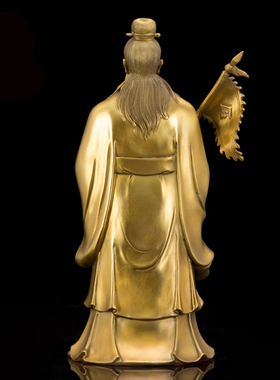 鬼谷子台湾鎏金黄铜祖师佛像新品