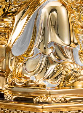 四海龙王神像纯铜鎏金龙王爷佛像东海南海西海北海龙王摆件