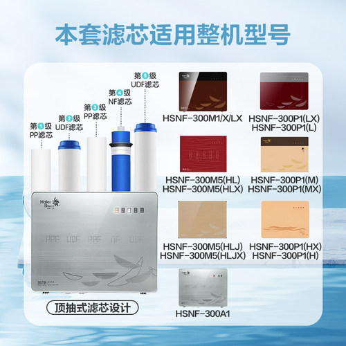 海尔施特劳斯净水器过滤芯HSNF-300M1 P1 M5/HLXJ/MX家用智净海鲸 - 图1