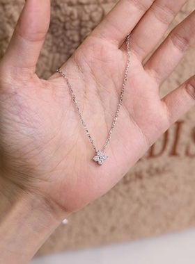 925银莫桑石四叶草手链项链