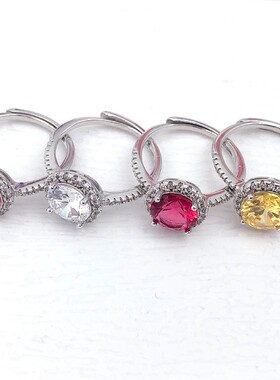 克拉仿真钻石日韩风求婚指环