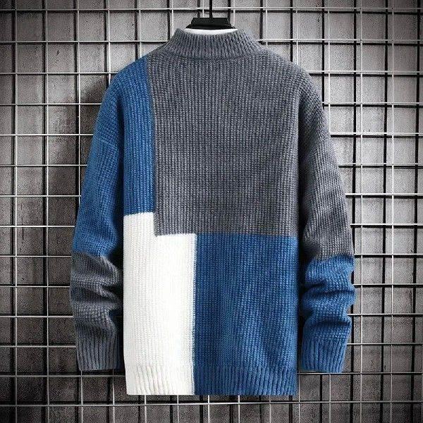 Brand Clothing Autumn and Winter Sweaters Men's Round Neck G - 图1