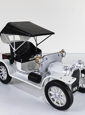 铁艺老爷车装饰摆件手工汽车模型