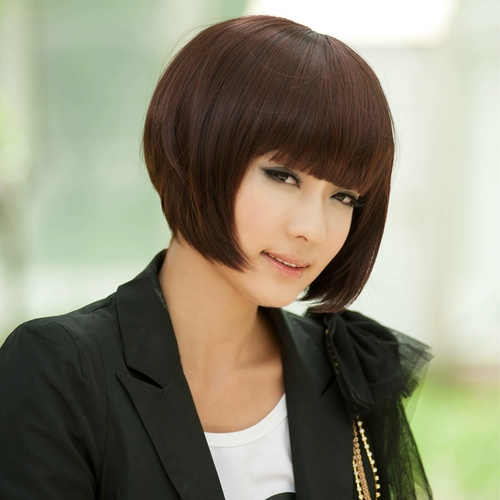 Короткие парики девушек Bobo Head Missome Simulation Net Red Fashion Fluffy Bangs Full Head Set Популярная новая бесплатная доставка