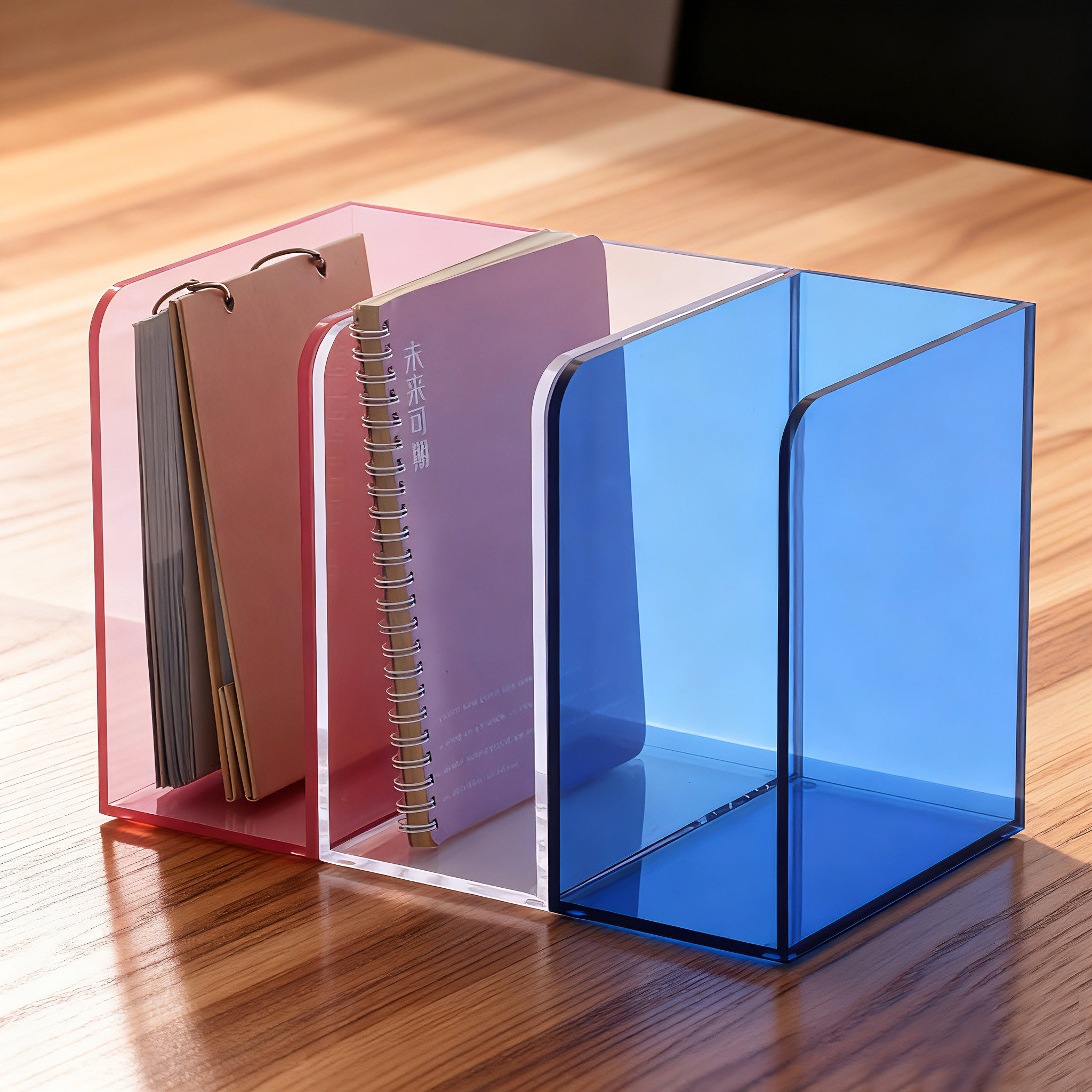 亚克力书立书本收纳架办公桌置物架B5立式书夹文件盒文件座书架,淘宝优惠券,粉丝福利购,淘宝优惠卷