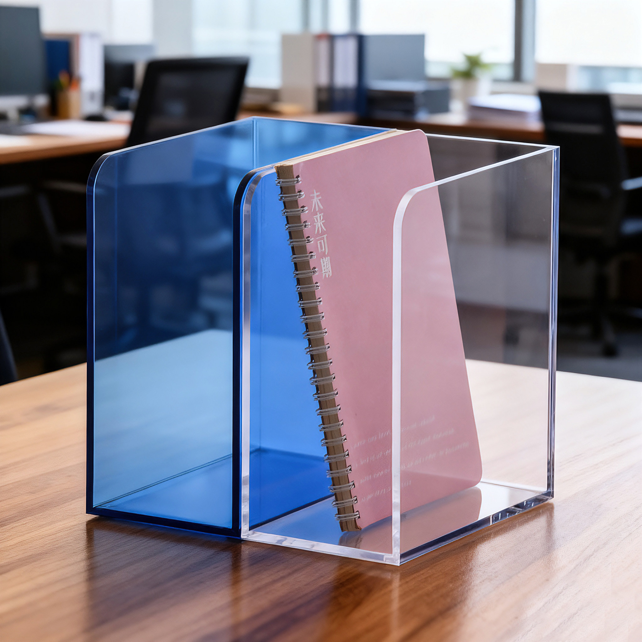 亚克力书立书本收纳架办公桌置物架B5立式书夹文件盒文件座书架,淘宝优惠券,粉丝福利购,淘宝优惠卷