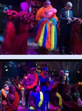 戴脖子的加密花环颁奖运动会脖环胸环酒吧花环夜场年会表演花环