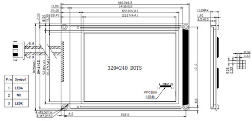 兼容MSP-G320240DBCW-211N M320240替代屏 5.7寸液晶模块 - 图1