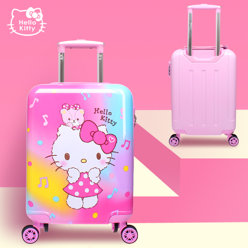 hellokitty儿童行李箱女童公主旅行箱18寸可坐拉杆箱18寸万向轮新 - 图2