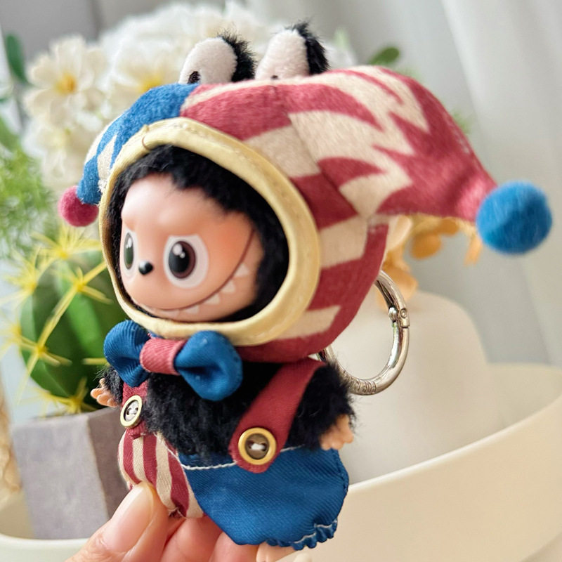 拉布布衣服配饰 可爱小丑三件套挂件4代labubu心底密码娃衣,淘宝优惠券,粉丝福利购,淘宝优惠卷