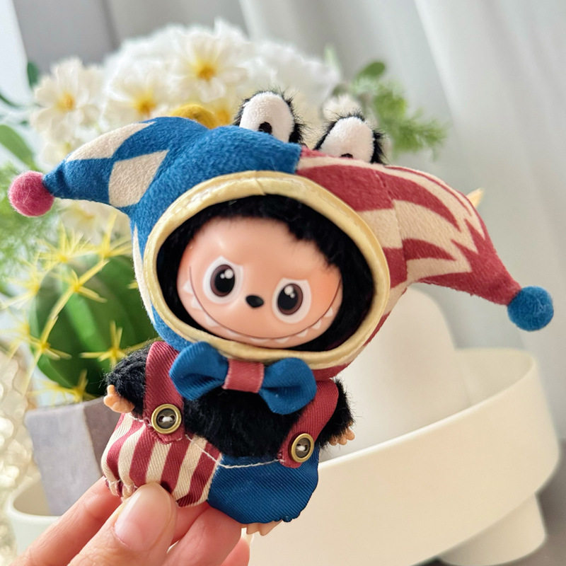 拉布布衣服配饰 可爱小丑三件套挂件4代labubu心底密码娃衣,淘宝优惠券,粉丝福利购,淘宝优惠卷